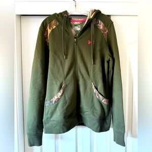 Under Armour Hunter Green & Realtree Zip Up Hoodie